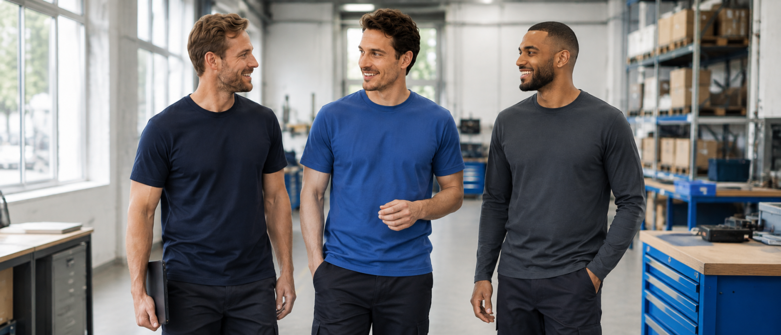 Arbeitsshirts für Herren – T-Shirts & Longsleeves für Beruf und Teamwear
