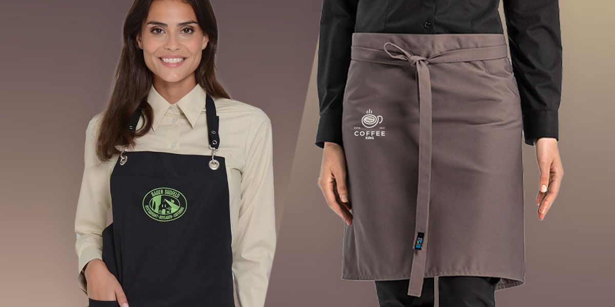 Schürzen bedrucken & besticken lassen  – Ihr Teamlook mit Charakter