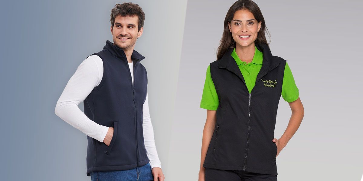Funktions- & Softshellwesten für Verkauf & Einzelhandel