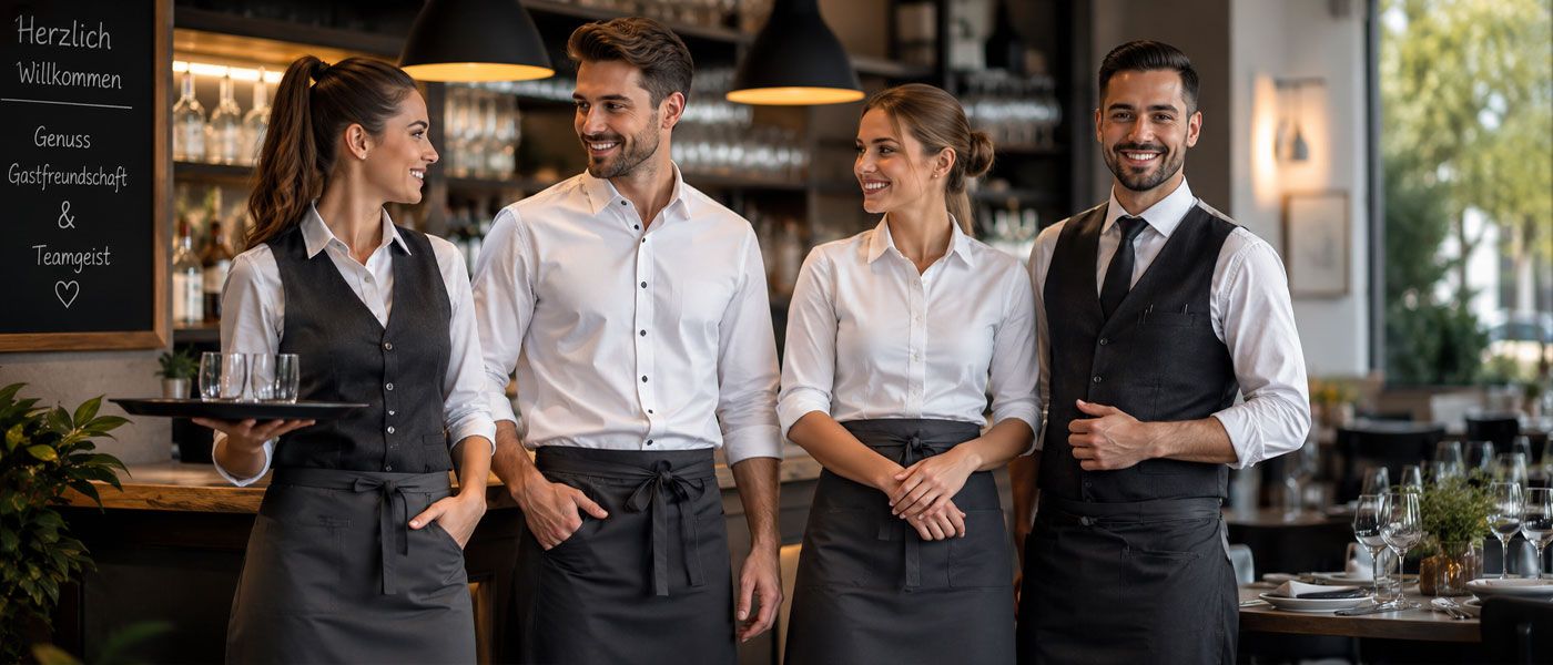 Servicebekleidung Gastronomie – moderne Kleidung für Service & Teamauftritt