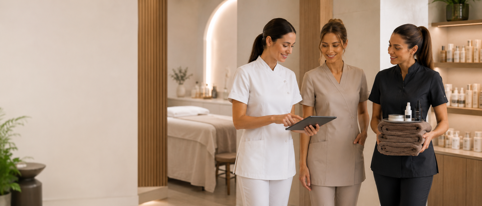 Kosmetik-Kasacks & Tuniken für Beauty, Wellness und Spa