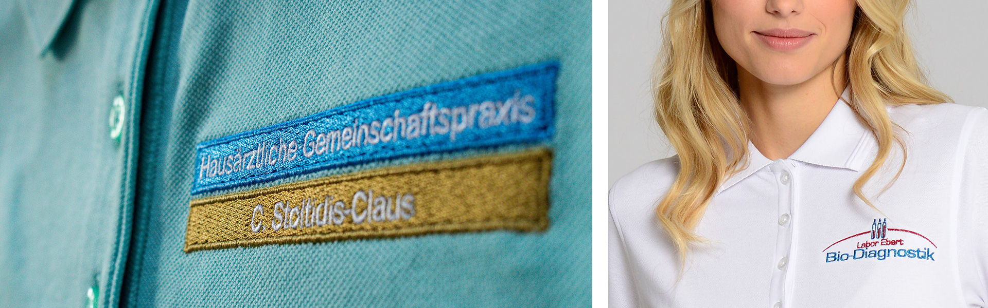 Logo-Stickservice für Medizin- & Pflegebekleidung