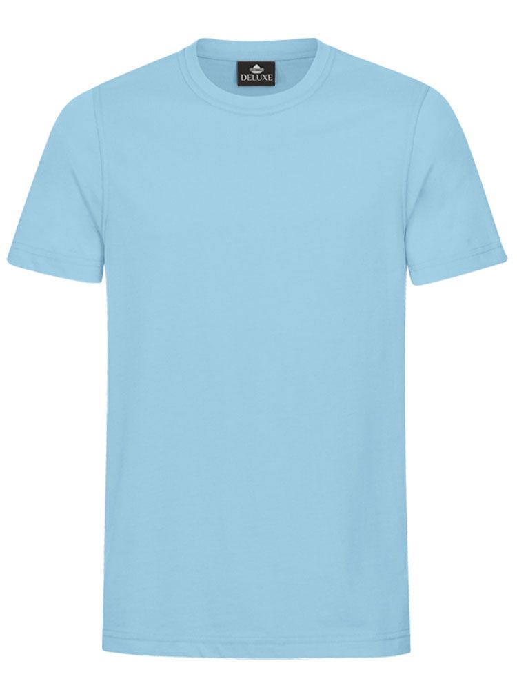 Hellblaues Herren T-Shirt mit Rundhals, gerade geschnitten, für Beruf & Freizeit