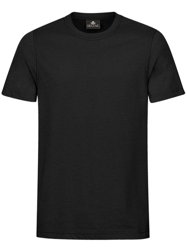 Schwarzes Herren T-Shirt mit Rundhals, gerade geschnitten, für Beruf & Freizeit
