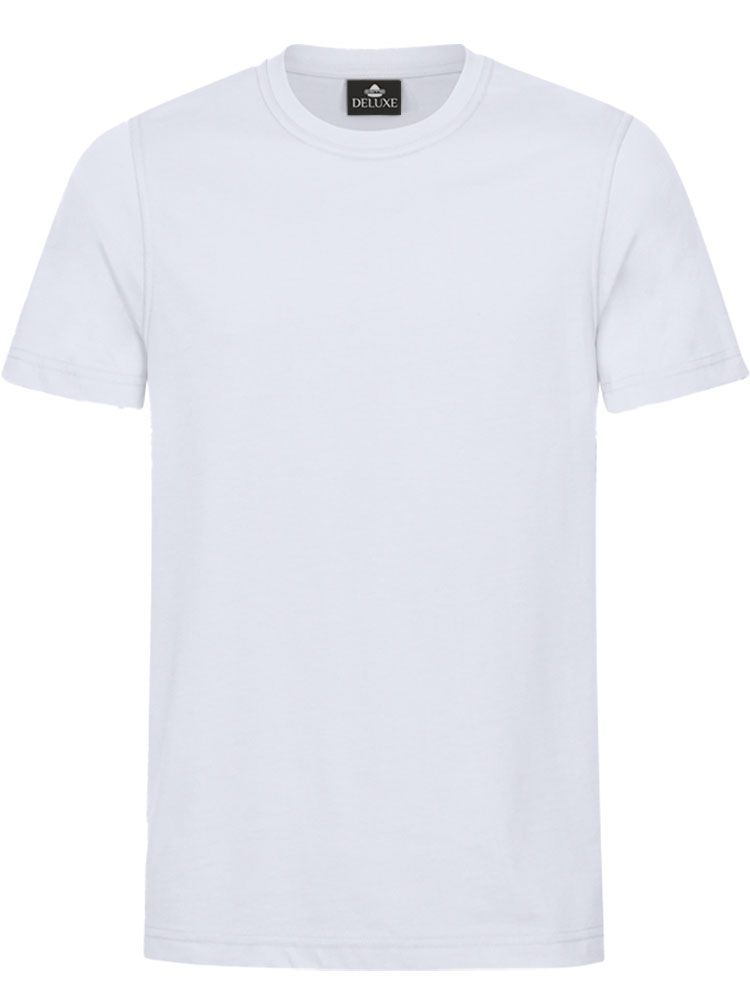 Weißes Herren T-Shirt mit Rundhals, gerade geschnitten, für Beruf & Freizeit