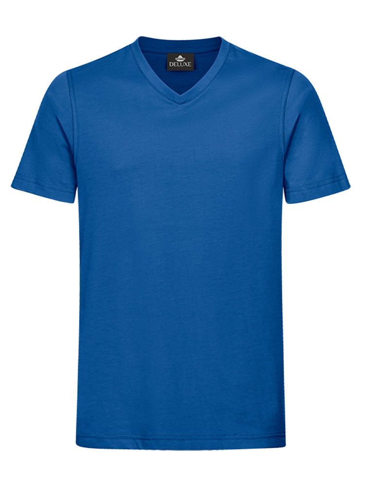 Blau Herren T-Shirt mit V-Ausschnitt, gerade geschnitten, für Beruf & Freizeit