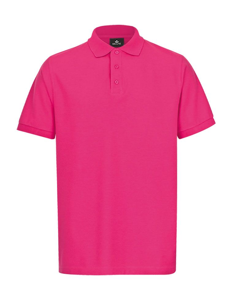 Piqué Poloshirt Herren in Fuchsia – atmungsaktives Polo für Arbeit und Freizeit