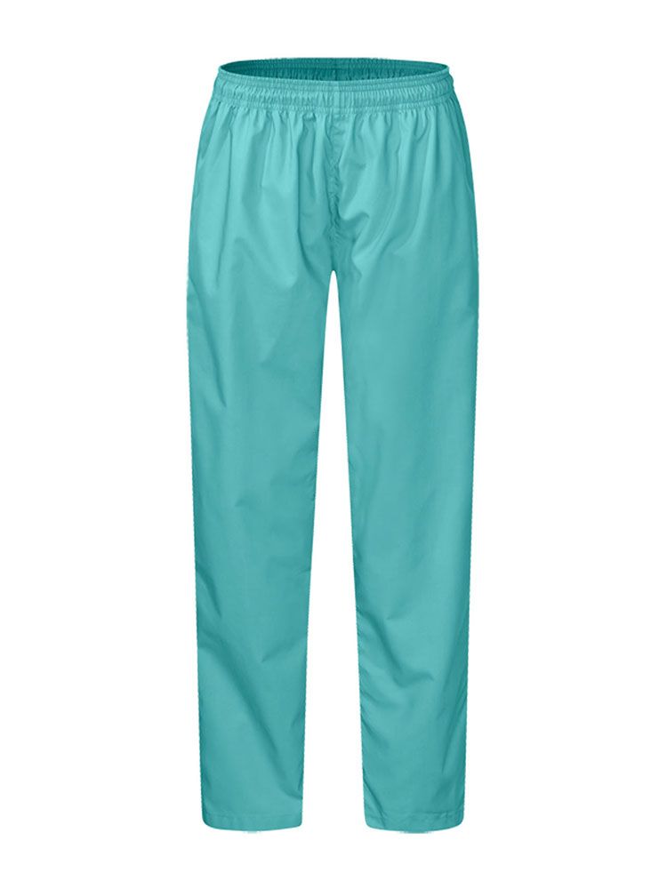 Günstige türkisfarbene Schlupfhose für Pflegeberufe mit elastischem Bund und Kordel