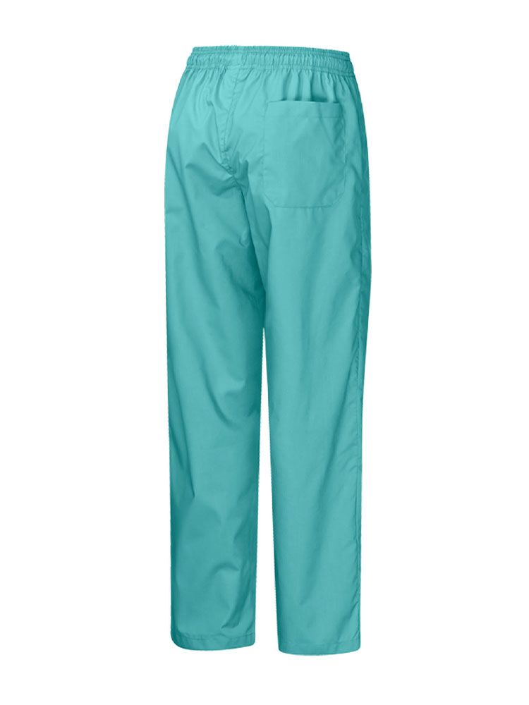 Günstige türkisfarbene Schlupfhose für Pflegeberufe mit elastischem Bund und Kordel