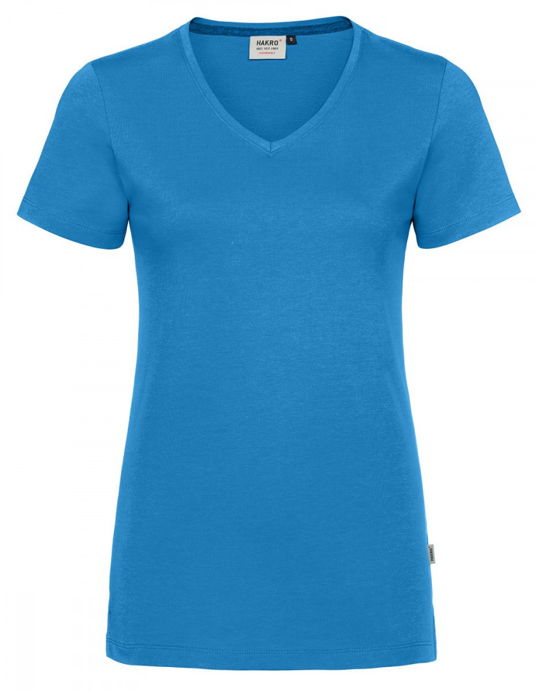Damen T-Shirt in Blau mit V-Ausschnitt – funktional und modern geschnitten