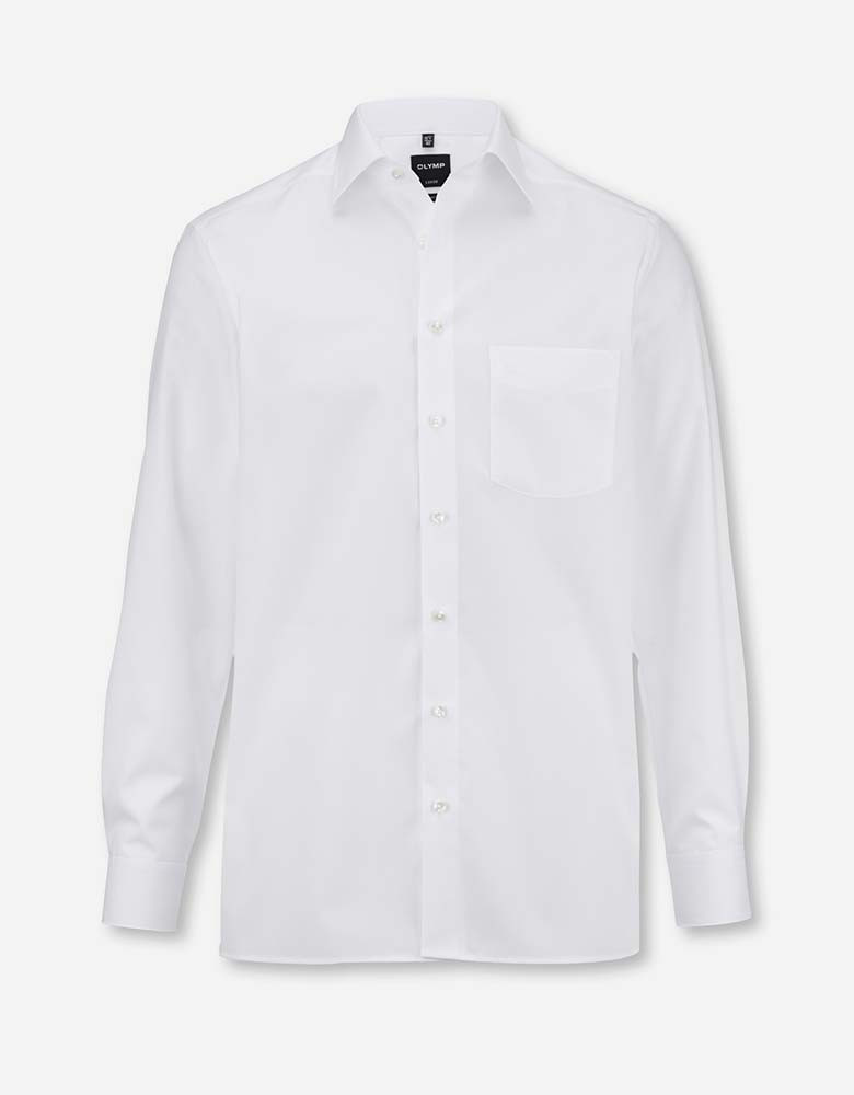 Weißes Herrenhemd von Olymp mit Kent-Kragen und Modern Fit – perfekt für Büro, Event oder Empfang