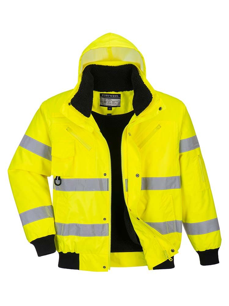 Warnschutzjacke mit Kapuze