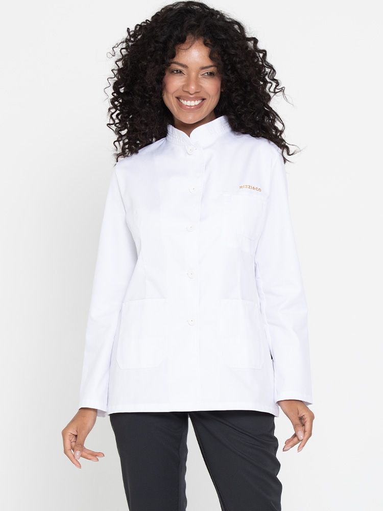 Damen-Kellnerjacke mit tailliertem Schnitt und abnehmbaren Knöpfen – ideal für Service und Gastronomie-Outfits