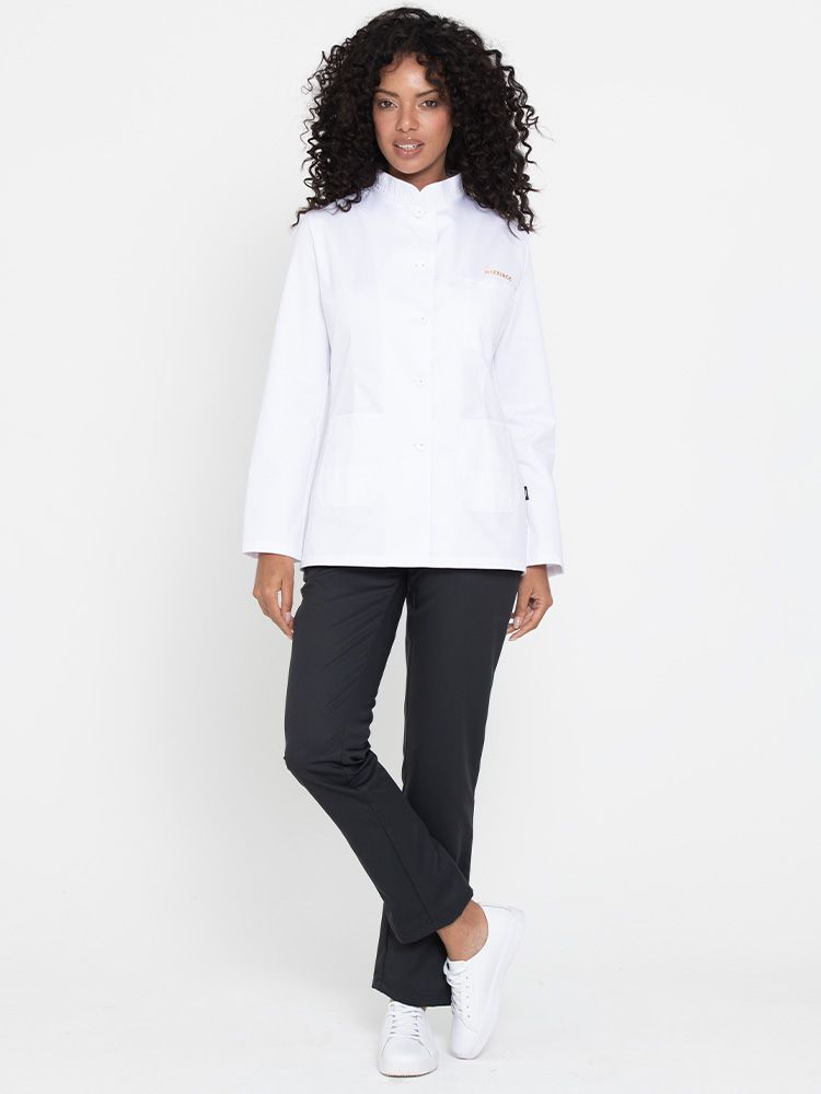 Damen-Kellnerjacke mit tailliertem Schnitt und abnehmbaren Knöpfen – ideal für Service und Gastronomie-Outfits