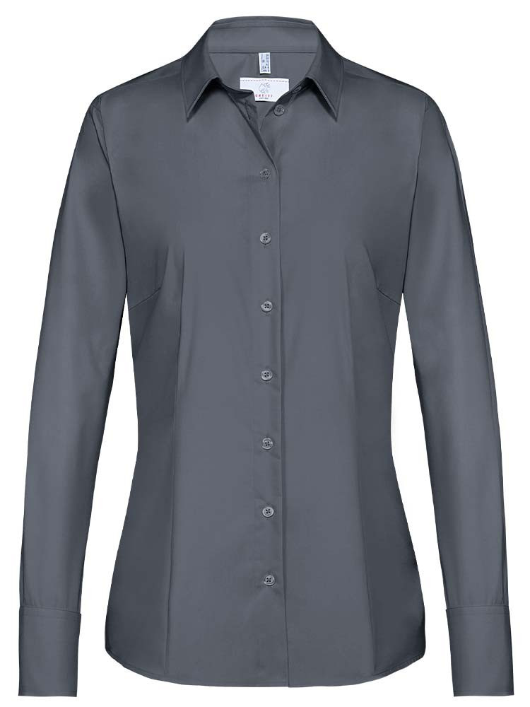 Damenbluse Langarm Grau