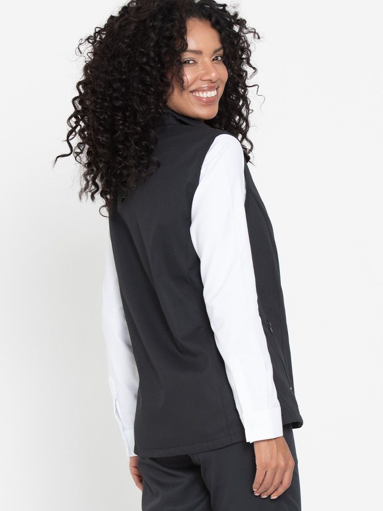 Arbeitsweste Damen ärmellos – taillierte, pflegeleichte Damenweste mit Reißverschluss für Beruf und Alltag