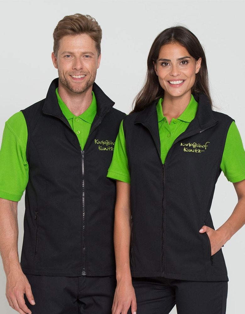 Arbeitsweste Damen ärmellos – taillierte, pflegeleichte Damenweste mit Reißverschluss für Beruf und Alltag