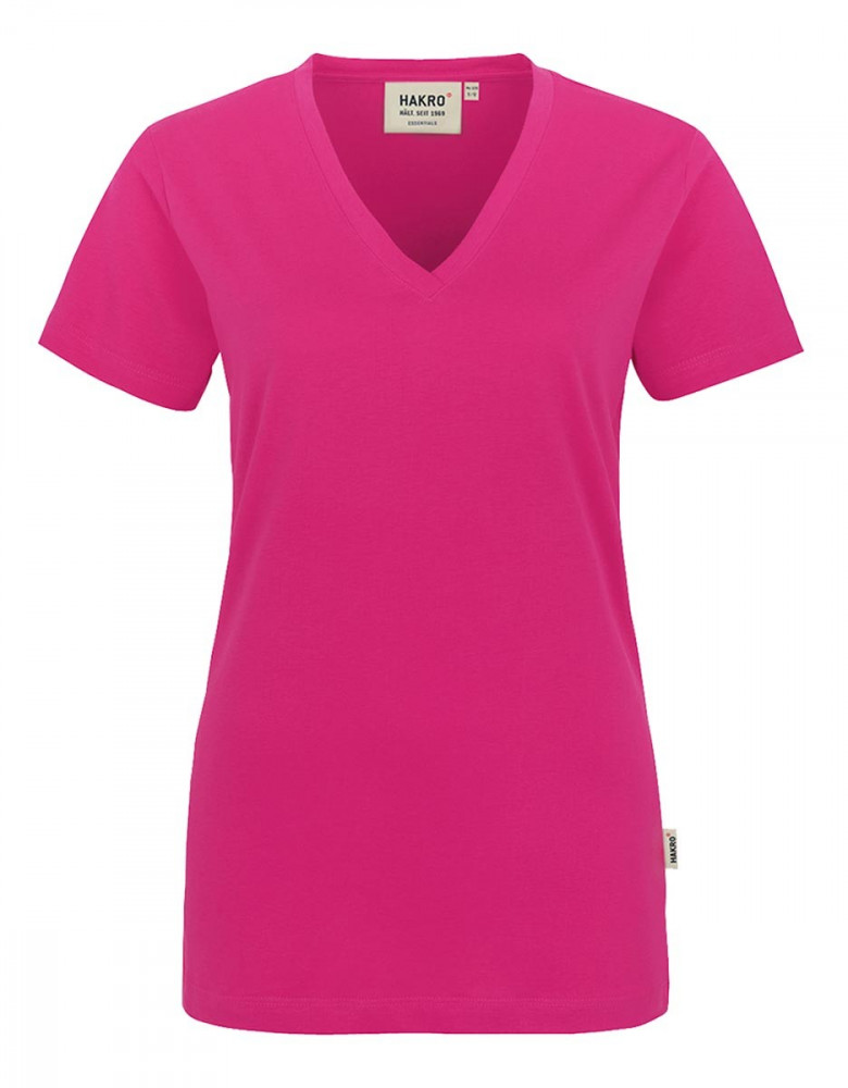 Damen V-Shirt Pink