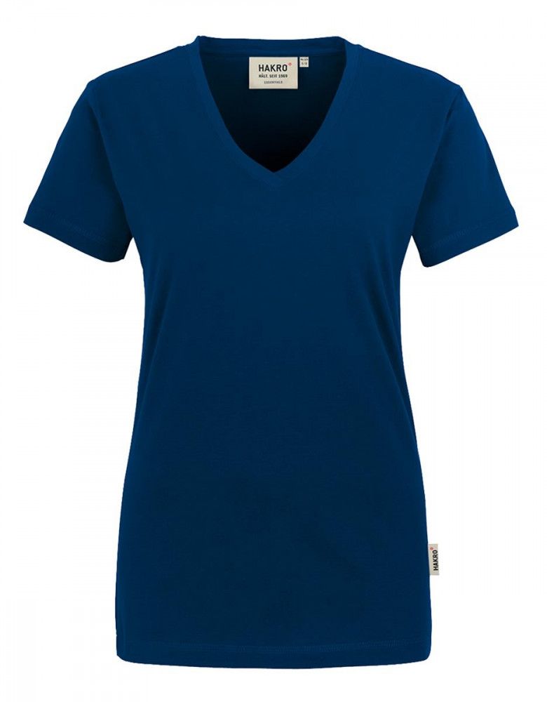 Damen V-Shirt Dunkelblau
