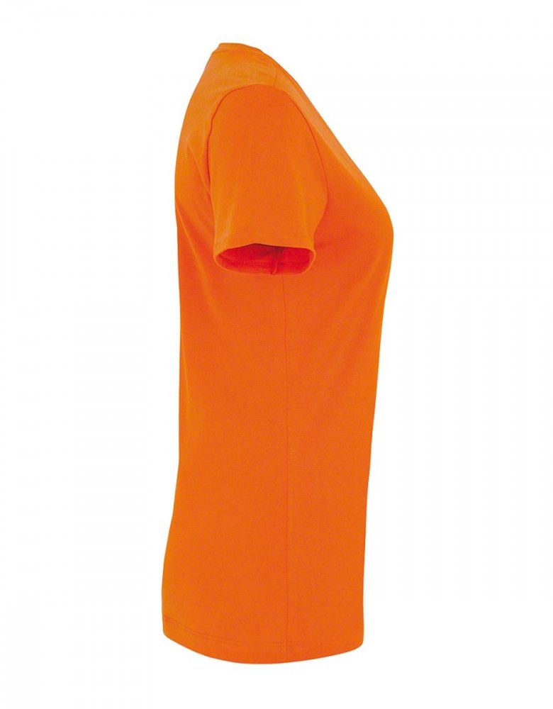 Damen V-Shirt Orange