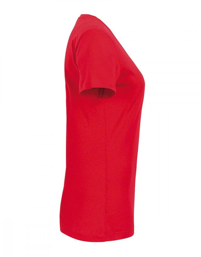Damen V-Shirt Rot