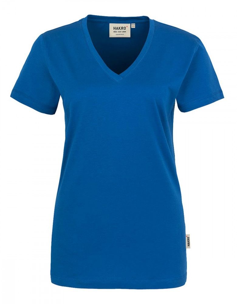 Blaues Damen V-Shirt