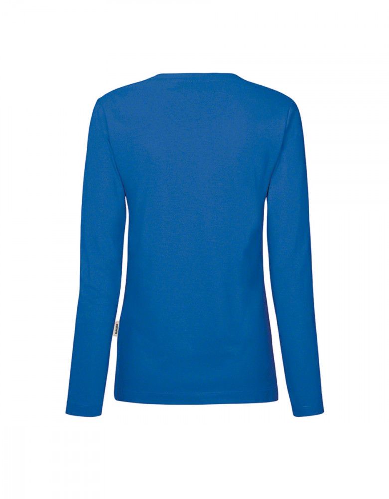 Longsleeve Damen blau – funktionelles Langarmshirt mit Rundhalsausschnitt für Beruf & Alltag