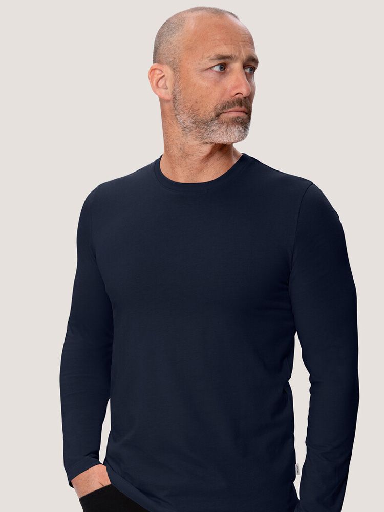 Herren Longsleeve Dunkelblau