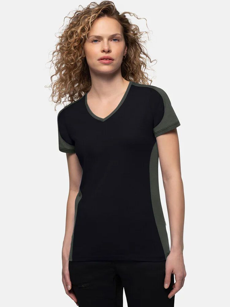 Damen Contrast Performance V-Shirt