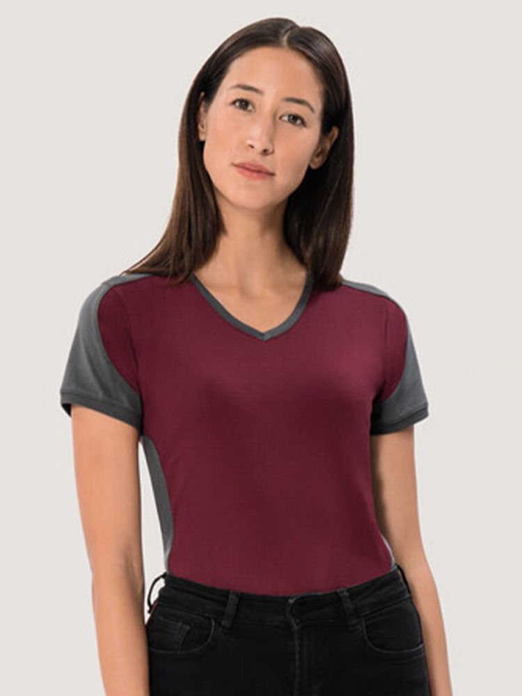 Womens Contrast Performance V-Shirt