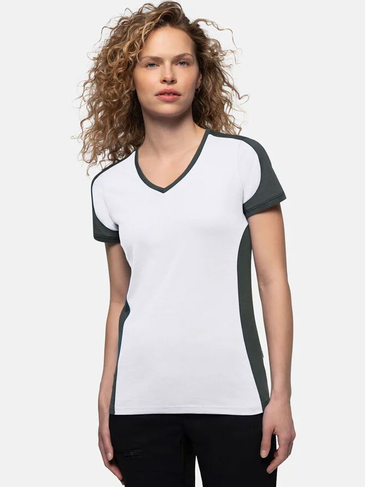Womens Contrast Performance V-Shirt