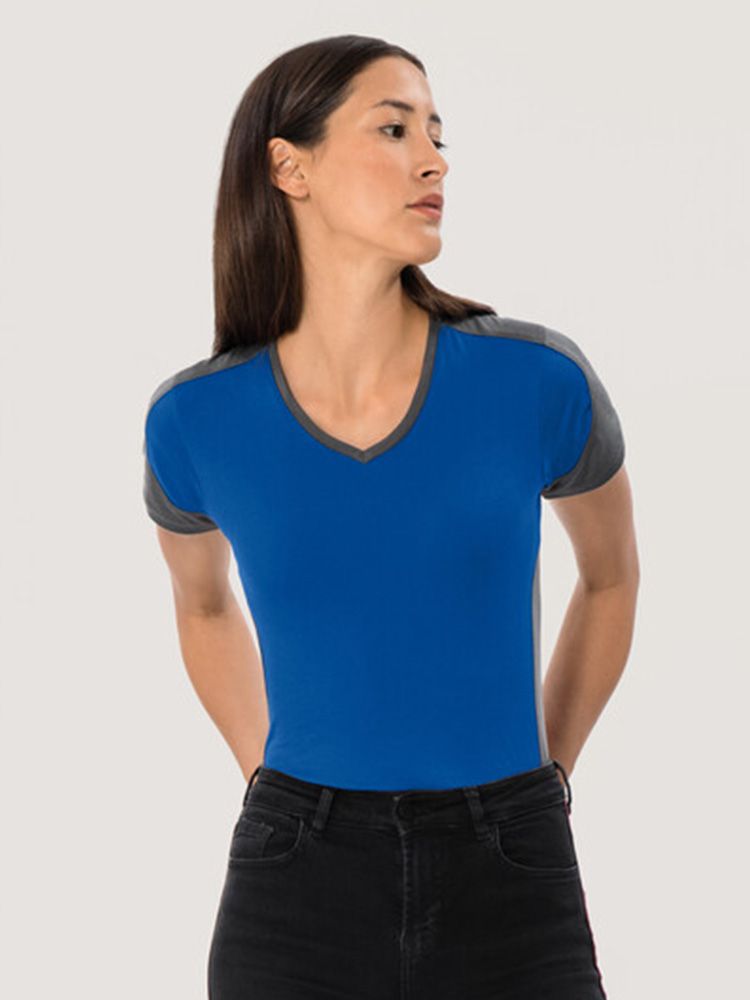 Womens Contrast Performance V-Shirt
