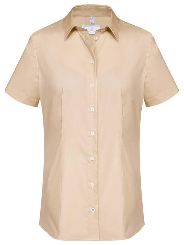 Kurzarm Hemdbluse Beige