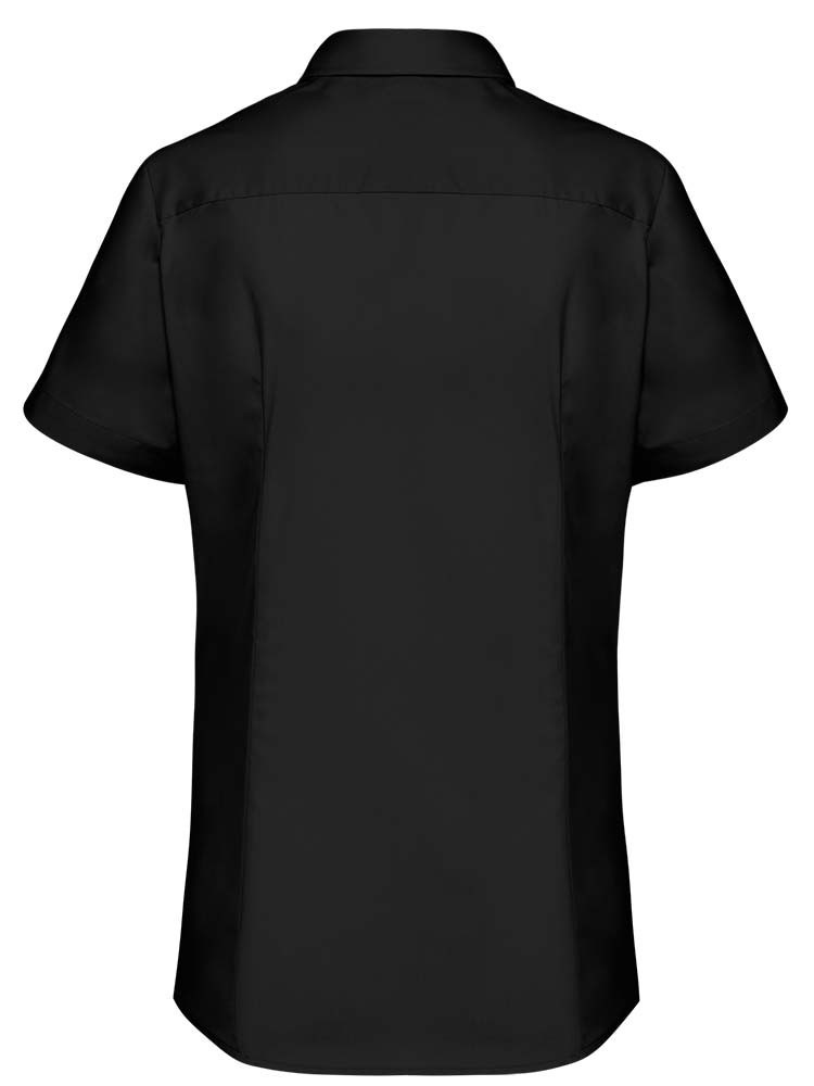 Kurzarm Hemdbluse Schwarz