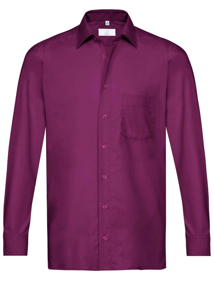 Herrenhemd langarm Lila