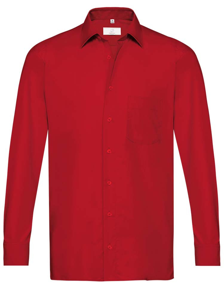 Herrenhemd langarm Rot