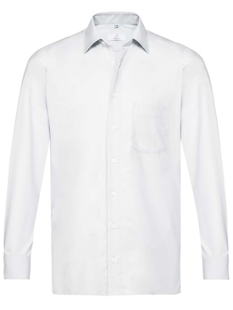 Herrenhemd langarm Weiß