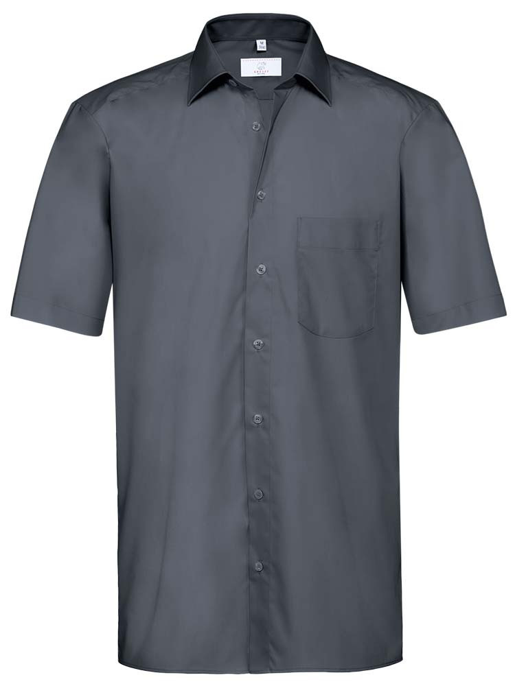 Hemd Kurzarm Herren mit Kent-Kragen und Brusttasche, Regular Fit