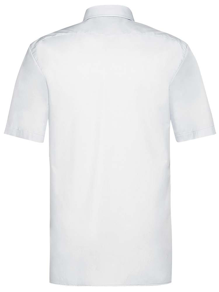 Weißes Herren Kurzarmhemd mit Kent-Kragen und Brusttasche, Regular Fit von Greiff