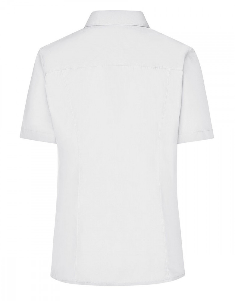 Kurzarm Damenbluse Weiß