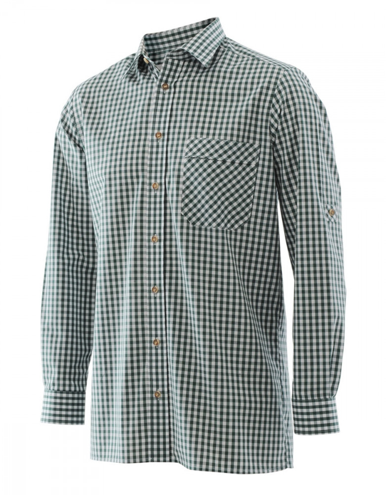 Trachtenhemd Grün kariert Herren
