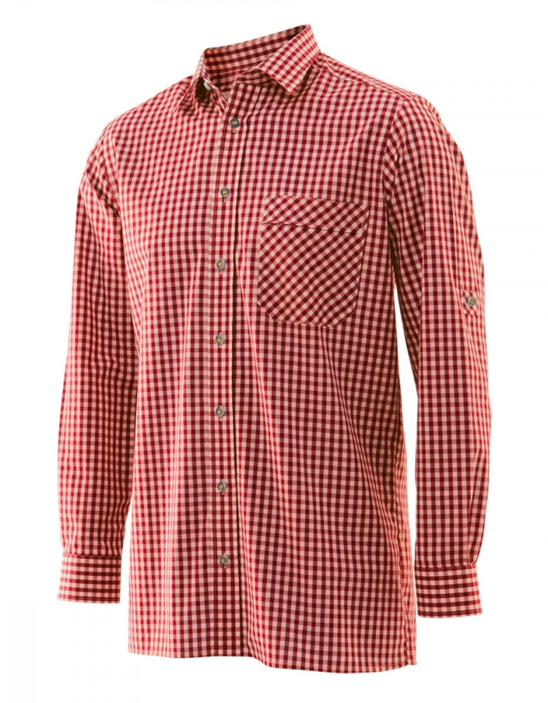 Trachtenhemd Rot kariert Herren