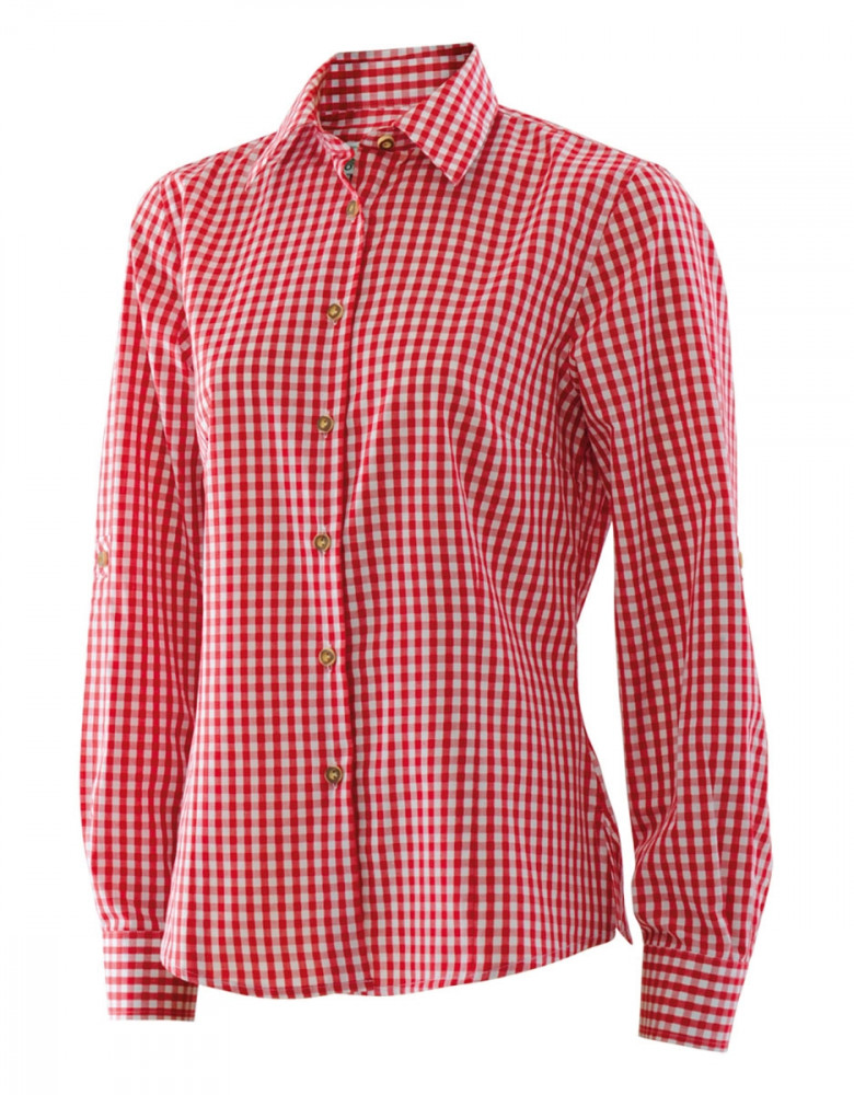 Trachtenbluse Rot kariert Damen