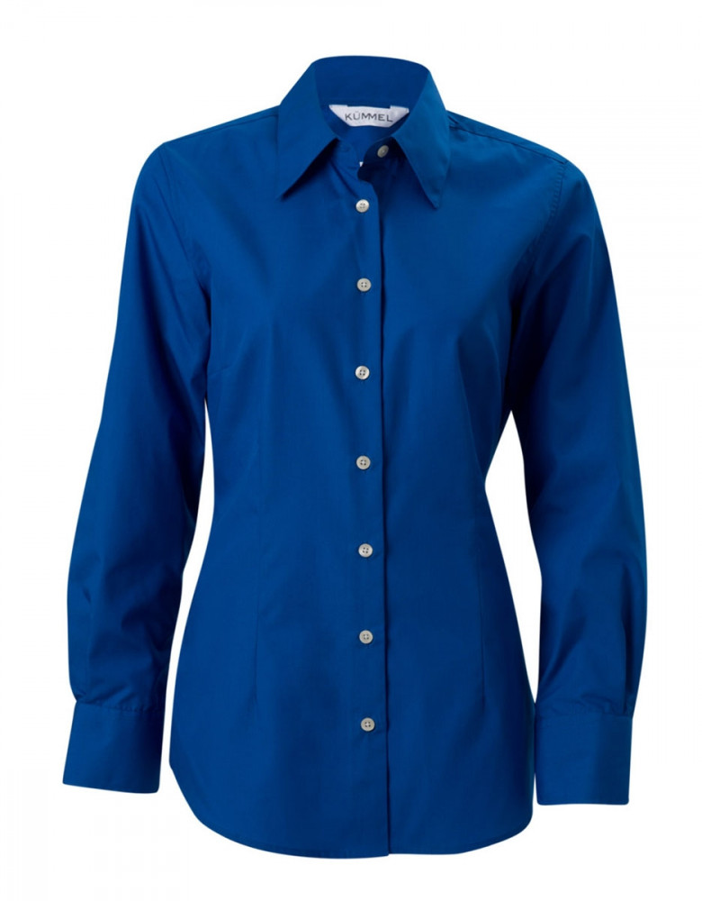 Damen Bluse Langarm Blau