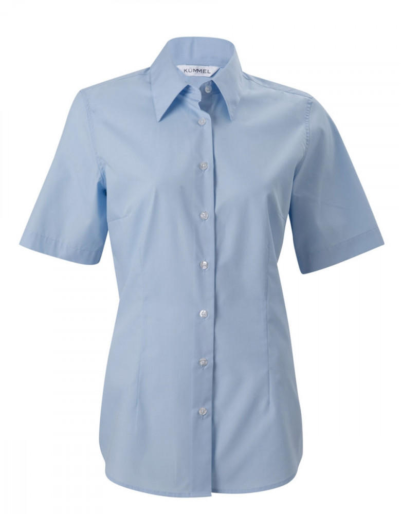 Kurzarm Bluse Hellblau