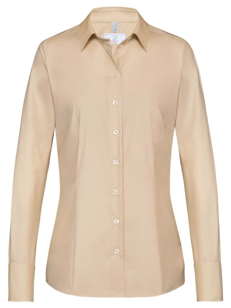 Damenbluse Langarm in Beige