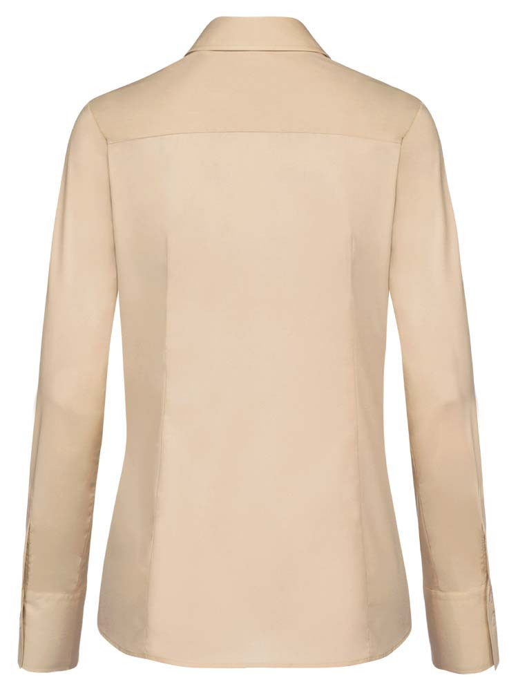 Damenbluse Langarm in Beige