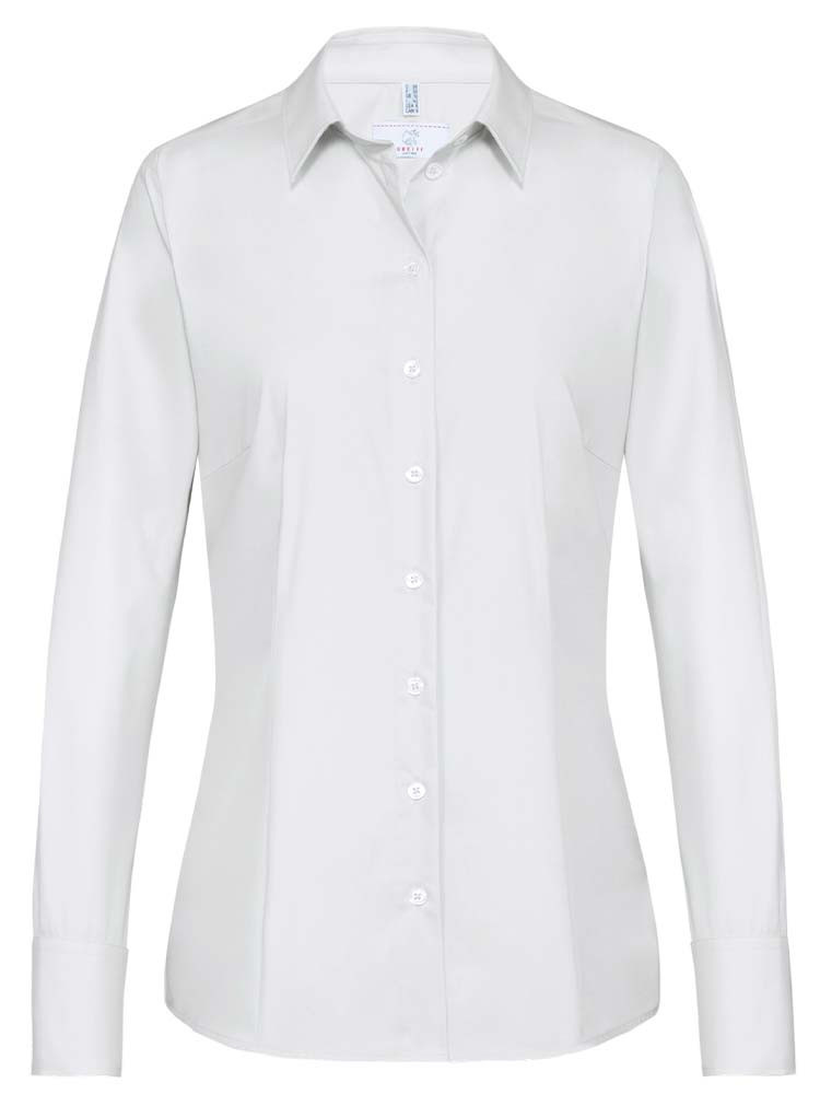 Damenbluse Langarm in Weiß