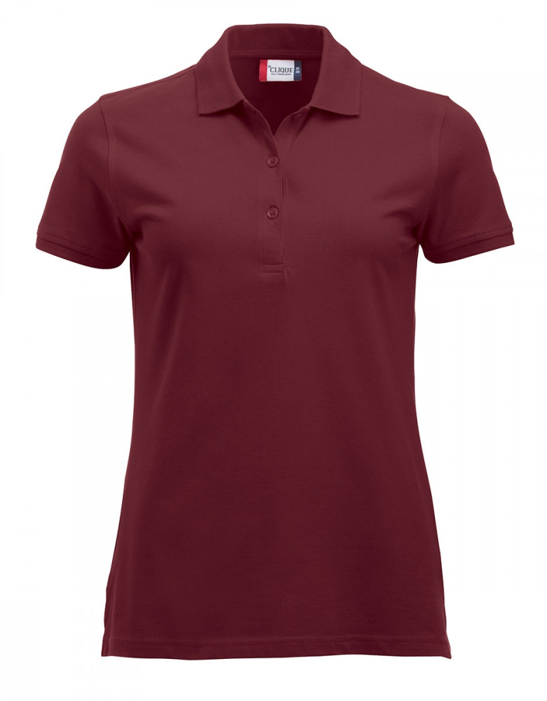 Günstige Poloshirts Damen Bordeaux  – taillierter Schnitt, ideal für Arbeit und Freizeit