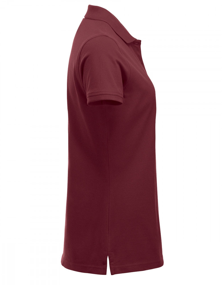 Günstige Poloshirts Damen Bordeaux  – taillierter Schnitt, ideal für Arbeit und Freizeit